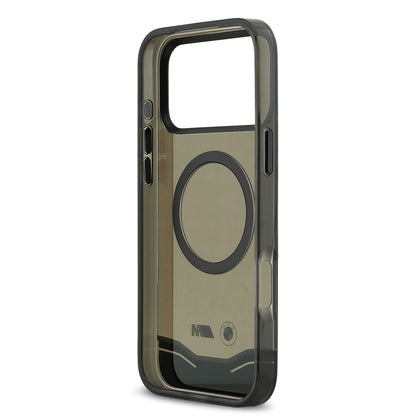 iPhone 17 Pro Max Kılıf BMW Orijinal Lisanslı M-safe Şarj Özellikli Metal Buton Tasarımlı Tranparan M Dizayn Kılıf