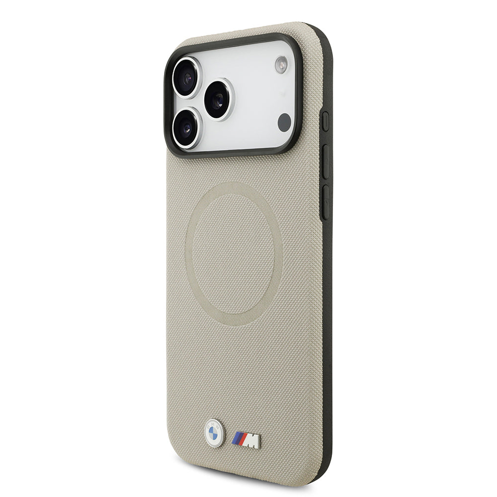 iPhone 17 Pro Max Kılıf BMW Orijinal Lisanslı M-safe Şarj Özellikli Metal Logolu Delikli M Dizayn Deri Kılıf