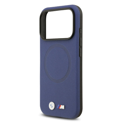 iPhone 17 Pro Max Kılıf BMW Orijinal Lisanslı M-safe Şarj Özellikli Metal Logolu Delikli M Dizayn Deri Kılıf