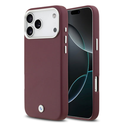 iPhone 17 Pro Max Kılıf BMW Orijinal Lisanslı M-safe Şarj Özellikli Metal Logolu Tam Kaplama Deri Kılıf