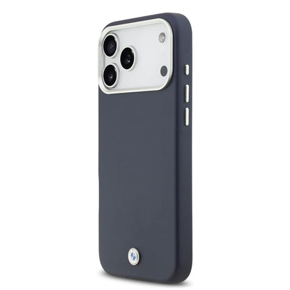 iPhone 17 Pro Max Kılıf BMW Orijinal Lisanslı M-safe Şarj Özellikli Metal Logolu Tam Kaplama Deri Kılıf