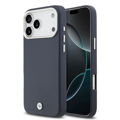 iPhone 17 Pro Max Kılıf BMW Orijinal Lisanslı M-safe Şarj Özellikli Metal Logolu Tam Kaplama Deri Kılıf