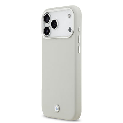 iPhone 17 Pro Max Kılıf BMW Orijinal Lisanslı M-safe Şarj Özellikli Metal Logolu Tam Kaplama Deri Kılıf