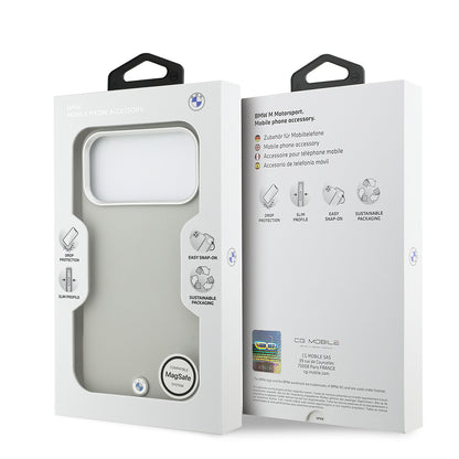 iPhone 17 Pro Max Kılıf BMW Orijinal Lisanslı M-safe Şarj Özellikli Metal Logolu Tam Kaplama Deri Kılıf