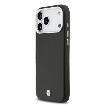 iPhone 17 Pro Max Kılıf BMW Orijinal Lisanslı M-safe Şarj Özellikli Metal Logolu Tam Kaplama Deri Kılıf