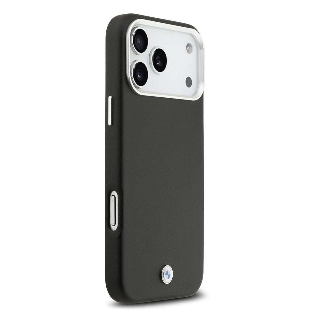 iPhone 17 Pro Max Kılıf BMW Orijinal Lisanslı M-safe Şarj Özellikli Metal Logolu Tam Kaplama Deri Kılıf