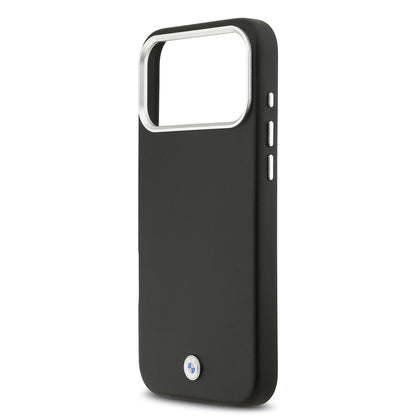 iPhone 17 Pro Max Kılıf BMW Orijinal Lisanslı M-safe Şarj Özellikli Metal Logolu Tam Kaplama Deri Kılıf