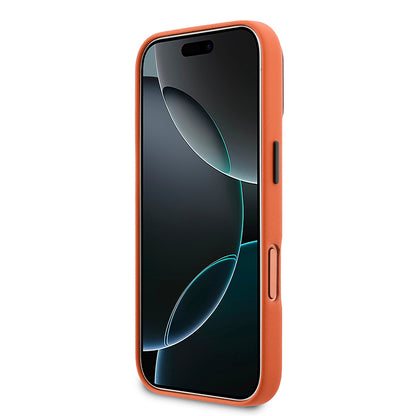 iPhone 17 Pro Max Kılıf BMW Orijinal Lisanslı M-safe Şarj Özellikli Standlı Metal Kamera Çerçeveli M Logolu PU Deri Kılıf