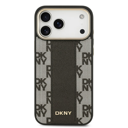 iPhone 17 Pro Max Kılıf DKNY Orijinal Lisanslı M-safe Şarj Özellikli 3D Yazılı Checkered Pattern Kılıf