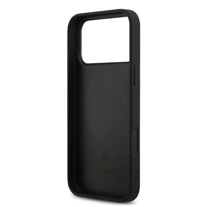 iPhone 17 Pro Max Kılıf DKNY Orjinal Lisanslı M-safe Şarj Özellikli 3D Yazılı Grid Pattern Kılıf