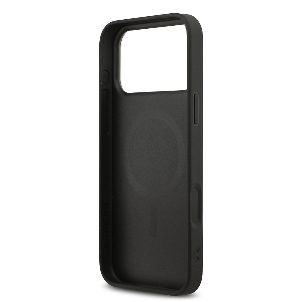 iPhone 17 Pro Max Kılıf DKNY Orjinal Lisanslı M-safe Şarj Özellikli 3D Yazılı Metal Logolu Kılıf