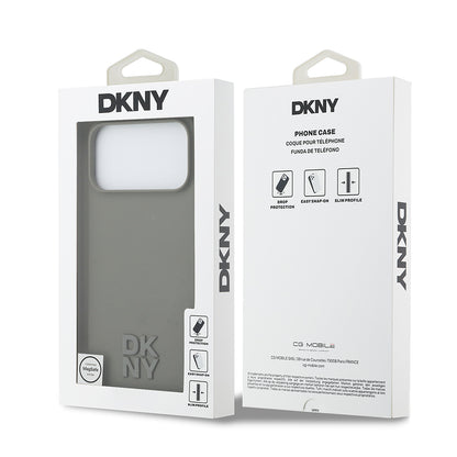 iPhone 17 Pro Max Kılıf DKNY Orjinal Lisanslı M-safe Şarj Özellikli Metal Logolu Silikon Kılıf