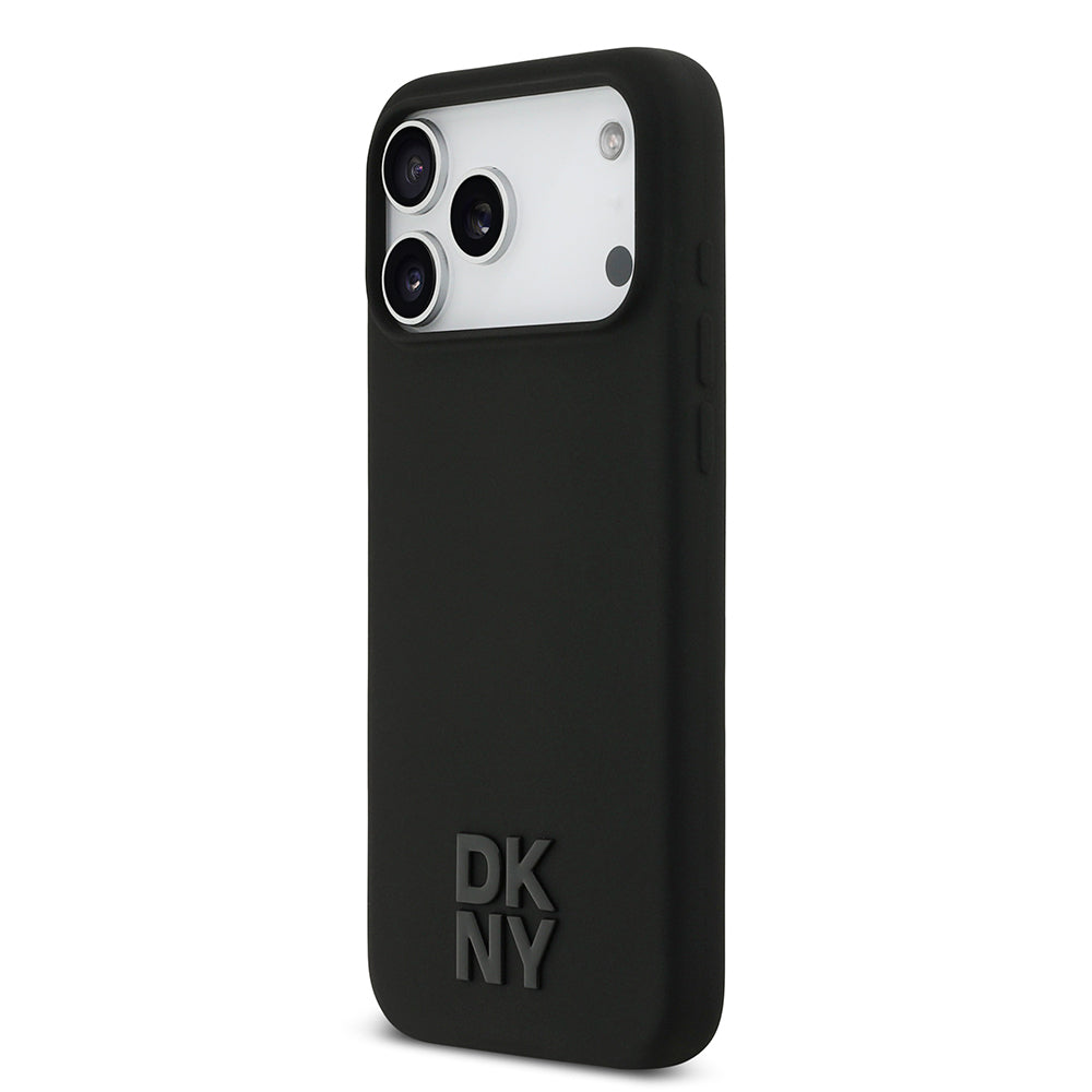 iPhone 17 Pro Max Kılıf DKNY Orjinal Lisanslı M-safe Şarj Özellikli Metal Logolu Silikon Kılıf