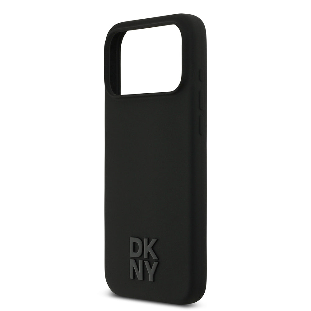 iPhone 17 Pro Max Kılıf DKNY Orjinal Lisanslı M-safe Şarj Özellikli Metal Logolu Silikon Kılıf