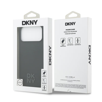 iPhone 17 Pro Max Kılıf DKNY Orjinal Lisanslı M-safe Şarj Özellikli Metal Logolu Silikon Kılıf