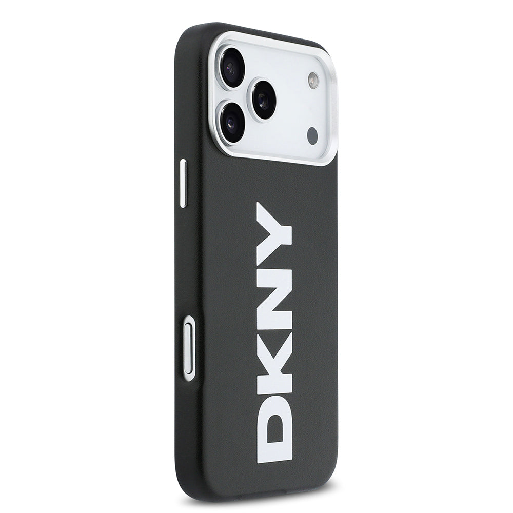 iPhone 17 Pro Max Kılıf DKNY Orjinal Lisanslı M-safe Şarj Özellikli PU Büyük Dikey Logolu Kılıf