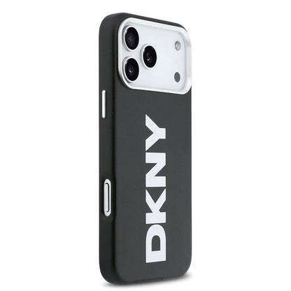 iPhone 17 Pro Max Kılıf DKNY Orjinal Lisanslı M-safe Şarj Özellikli PU Büyük Dikey Logolu Kılıf