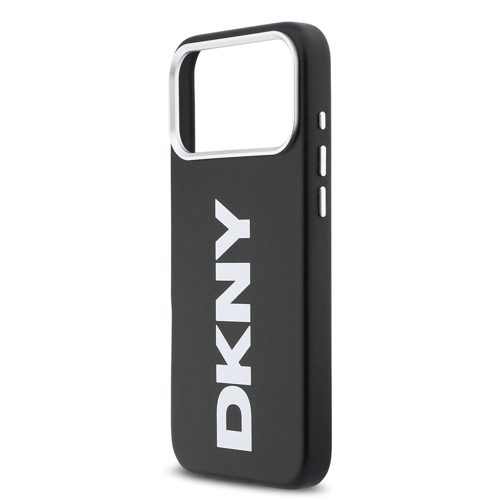 iPhone 17 Pro Max Kılıf DKNY Orjinal Lisanslı M-safe Şarj Özellikli PU Büyük Dikey Logolu Kılıf