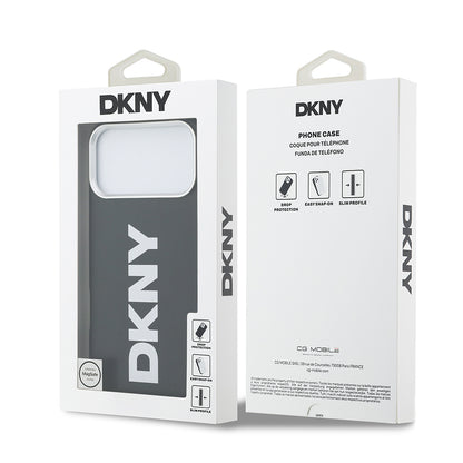 iPhone 17 Pro Max Kılıf DKNY Orjinal Lisanslı M-safe Şarj Özellikli PU Büyük Dikey Logolu Kılıf