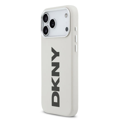 iPhone 17 Pro Max Kılıf DKNY Orjinal Lisanslı M-safe Şarj Özellikli PU Büyük Dikey Logolu Kılıf