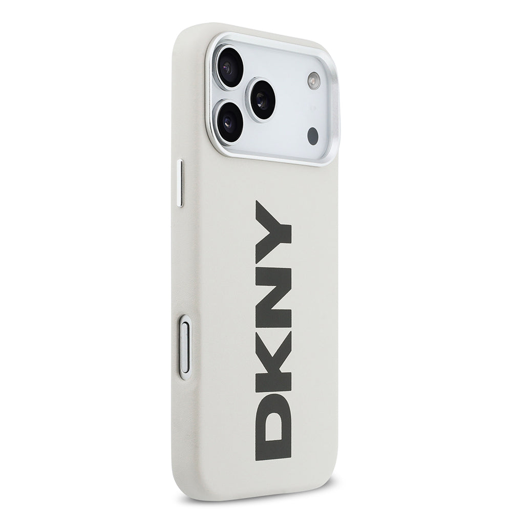 iPhone 17 Pro Max Kılıf DKNY Orjinal Lisanslı M-safe Şarj Özellikli PU Büyük Dikey Logolu Kılıf