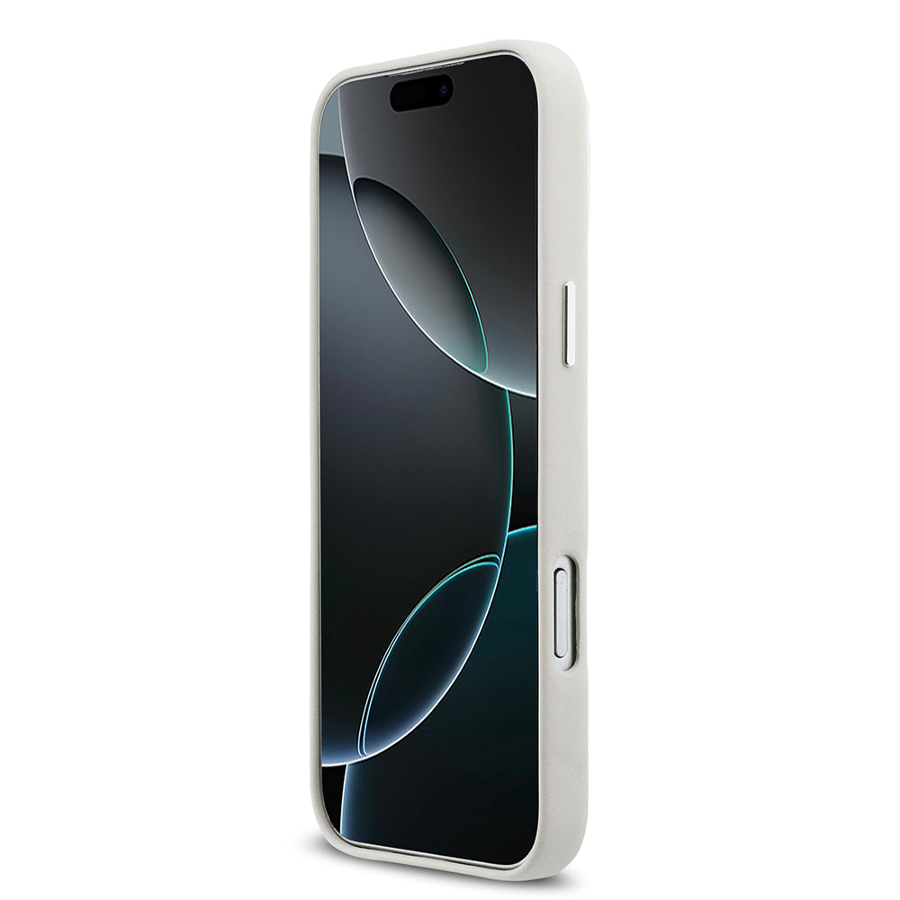 iPhone 17 Pro Max Kılıf DKNY Orjinal Lisanslı M-safe Şarj Özellikli PU Büyük Dikey Logolu Kılıf