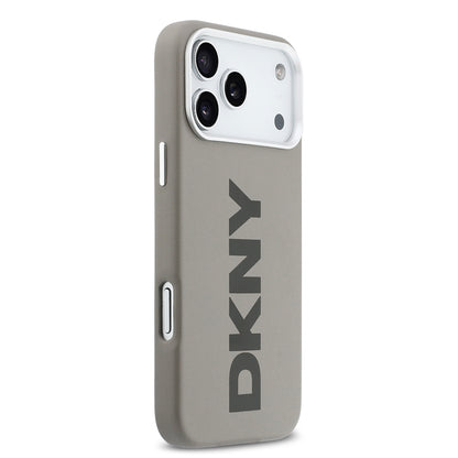 iPhone 17 Pro Max Kılıf DKNY Orjinal Lisanslı M-safe Şarj Özellikli PU Büyük Dikey Logolu Kılıf