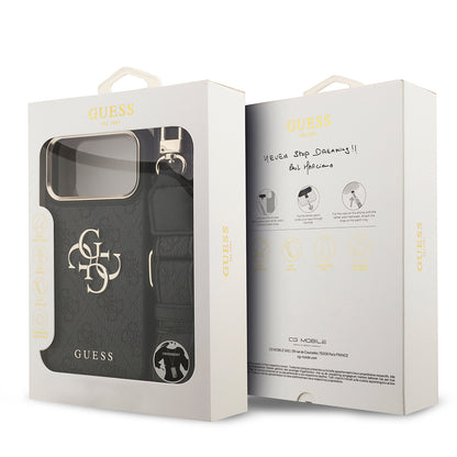 iPhone 17 Pro Max Kılıf Guess Orijinal Lisanslı 4G Büyük Metal Logolu Kalın Askılı Kılıf
