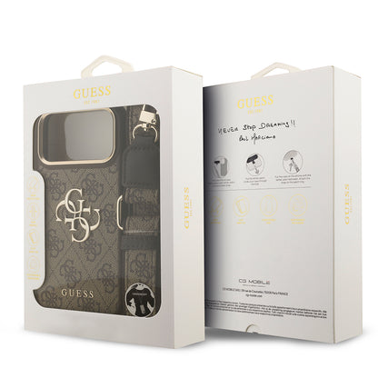 iPhone 17 Pro Max Kılıf Guess Orijinal Lisanslı 4G Büyük Metal Logolu Kalın Askılı Kılıf