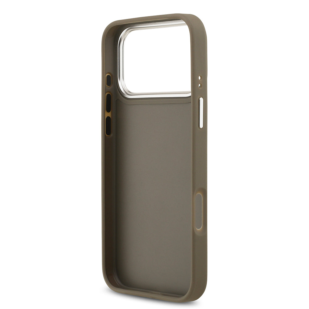 iPhone 17 Pro Max Kılıf Guess Orijinal Lisanslı Grained 4G Metal Büyük Logolu Kılıf