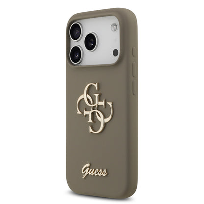 iPhone 17 Pro Max Kılıf Guess Orijinal Lisanslı Grained Yazı Logolu Kılıf