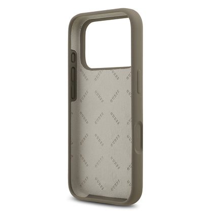 iPhone 17 Pro Max Kılıf Guess Orijinal Lisanslı Grained Yazı Logolu Kılıf