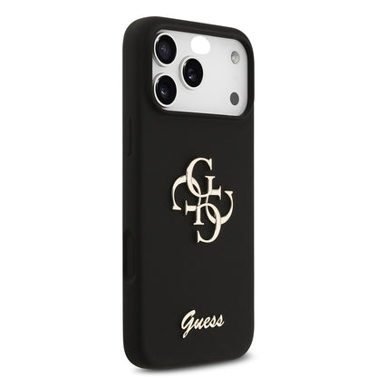 iPhone 17 Pro Max Kılıf Guess Orijinal Lisanslı Grained Yazı Logolu Kılıf