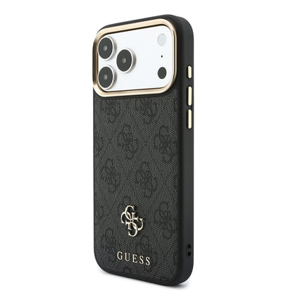 iPhone 17 Pro Max Kılıf Guess Orijinal Lisanslı M-safe Şarj Özellikli 4G Büyük Metal Logolu Kartlıklı Kılıf