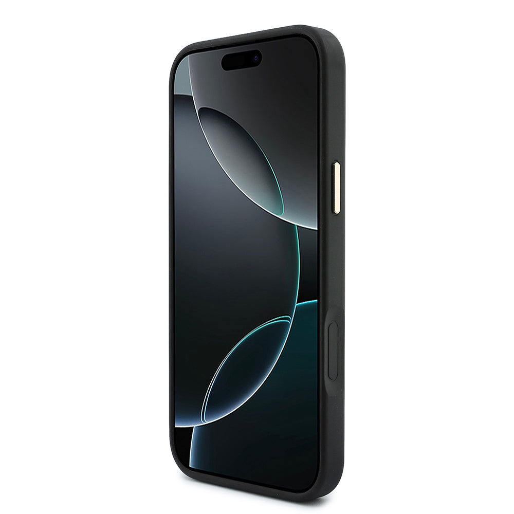 iPhone 17 Pro Max Kılıf Guess Orijinal Lisanslı M-safe Şarj Özellikli 4G Büyük Metal Logolu Kartlıklı Kılıf