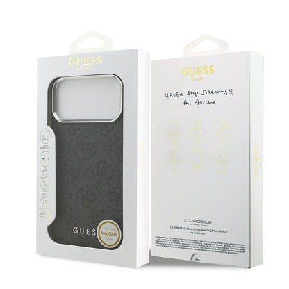 iPhone 17 Pro Max Kılıf Guess Orijinal Lisanslı M-safe Şarj Özellikli 4G Klasik Yazı Logolu Kılıf