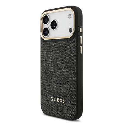iPhone 17 Pro Max Kılıf Guess Orijinal Lisanslı M-safe Şarj Özellikli Askılı ve 4G Logo Kartlıklı Kılıf