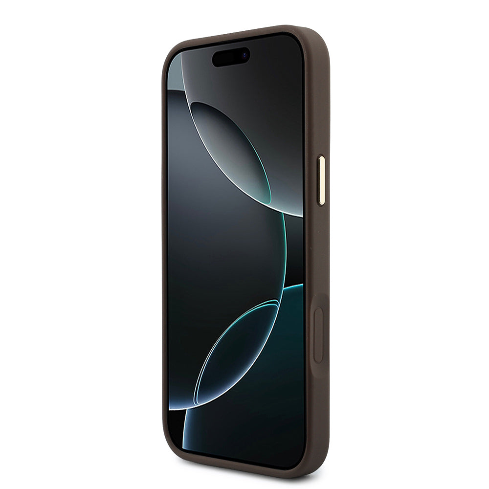 iPhone 17 Pro Max Kılıf Guess Orijinal Lisanslı M-safe Şarj Özellikli Askılı ve 4G Metal Logolu Kartlıklı Kılıf
