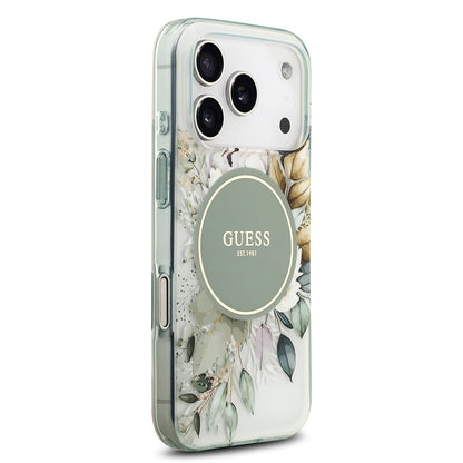 iPhone 17 Pro Max Kılıf Guess Orijinal Lisanslı M-safe Şarj Özellikli Flower Tonal Circle Kılıf