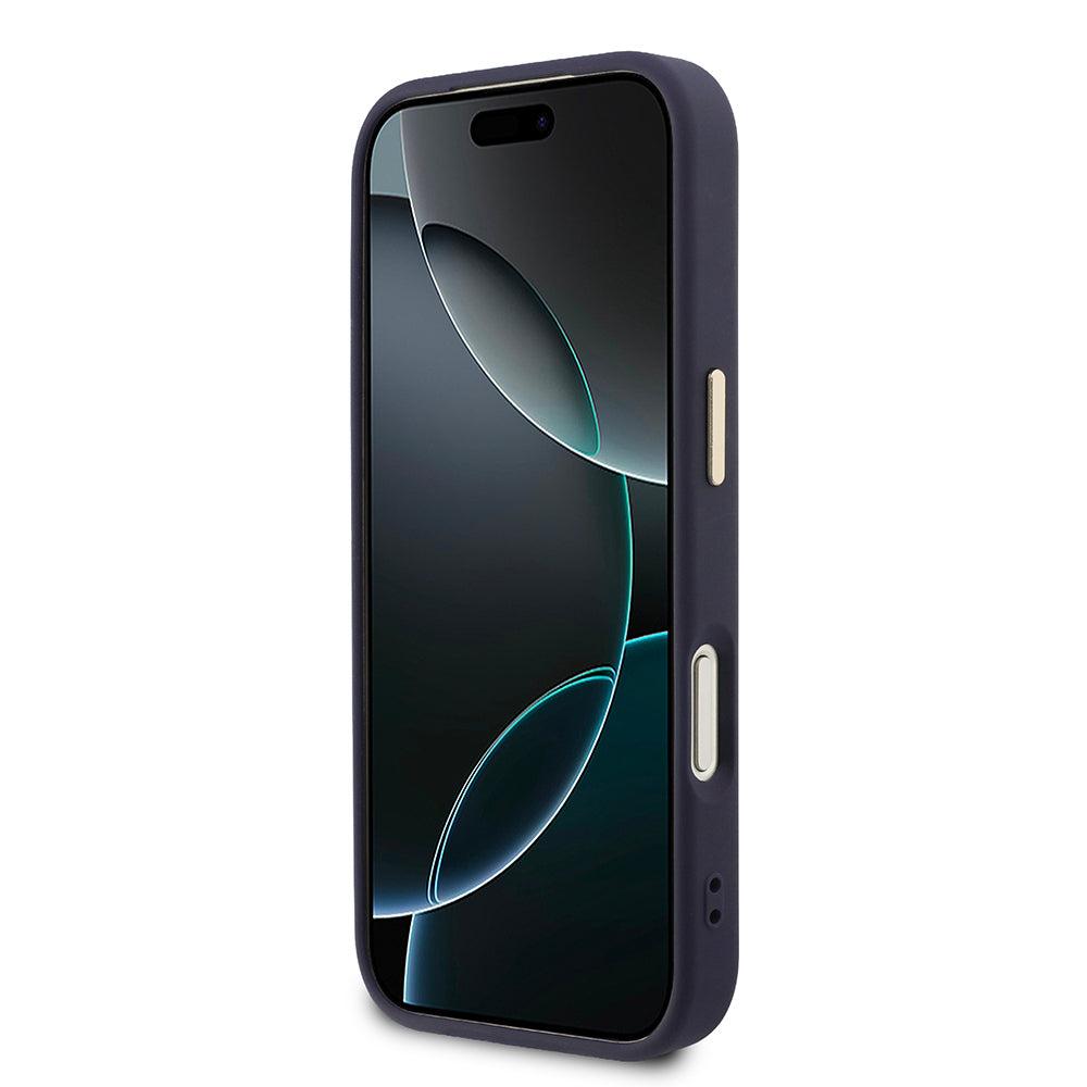iPhone 17 Pro Max Kılıf Guess Orijinal Lisanslı M-safe Şarj Özellikli Sıcak Baskılı Yazı Logolu PU Deri Peony Kılıf