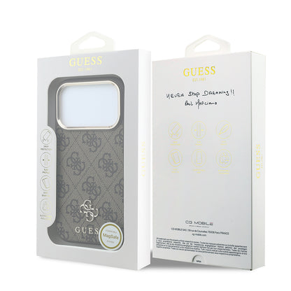 iPhone 17 Pro Max Kılıf Guess Orijinal Lisanslı M-safe Şarj Özellikli Small 4G Classic Logolu Kılıf