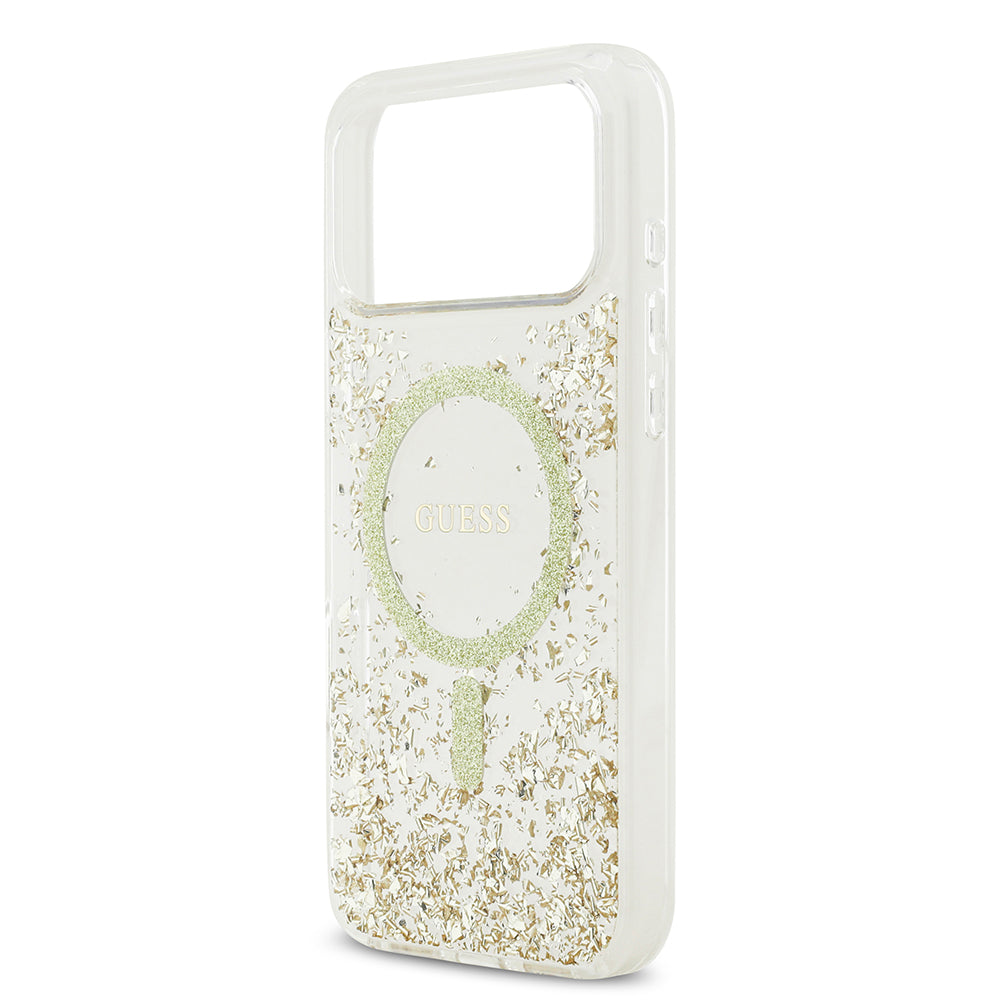 iPhone 17 Pro Max Kılıf Guess Orijinal Lisanslı M-safe Şarj Özellikli Transparan Resin Bottom Kılıf