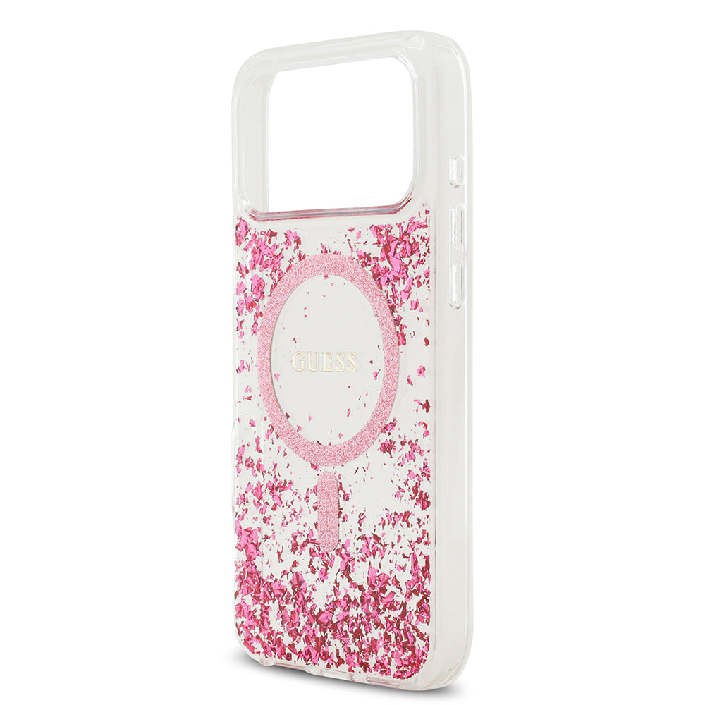 iPhone 17 Pro Max Kılıf Guess Orijinal Lisanslı M-safe Şarj Özellikli Transparan Resin Bottom Kılıf