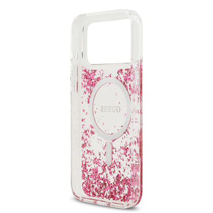 iPhone 17 Pro Max Kılıf Guess Orijinal Lisanslı M-safe Şarj Özellikli Transparan Resin Bottom Kılıf