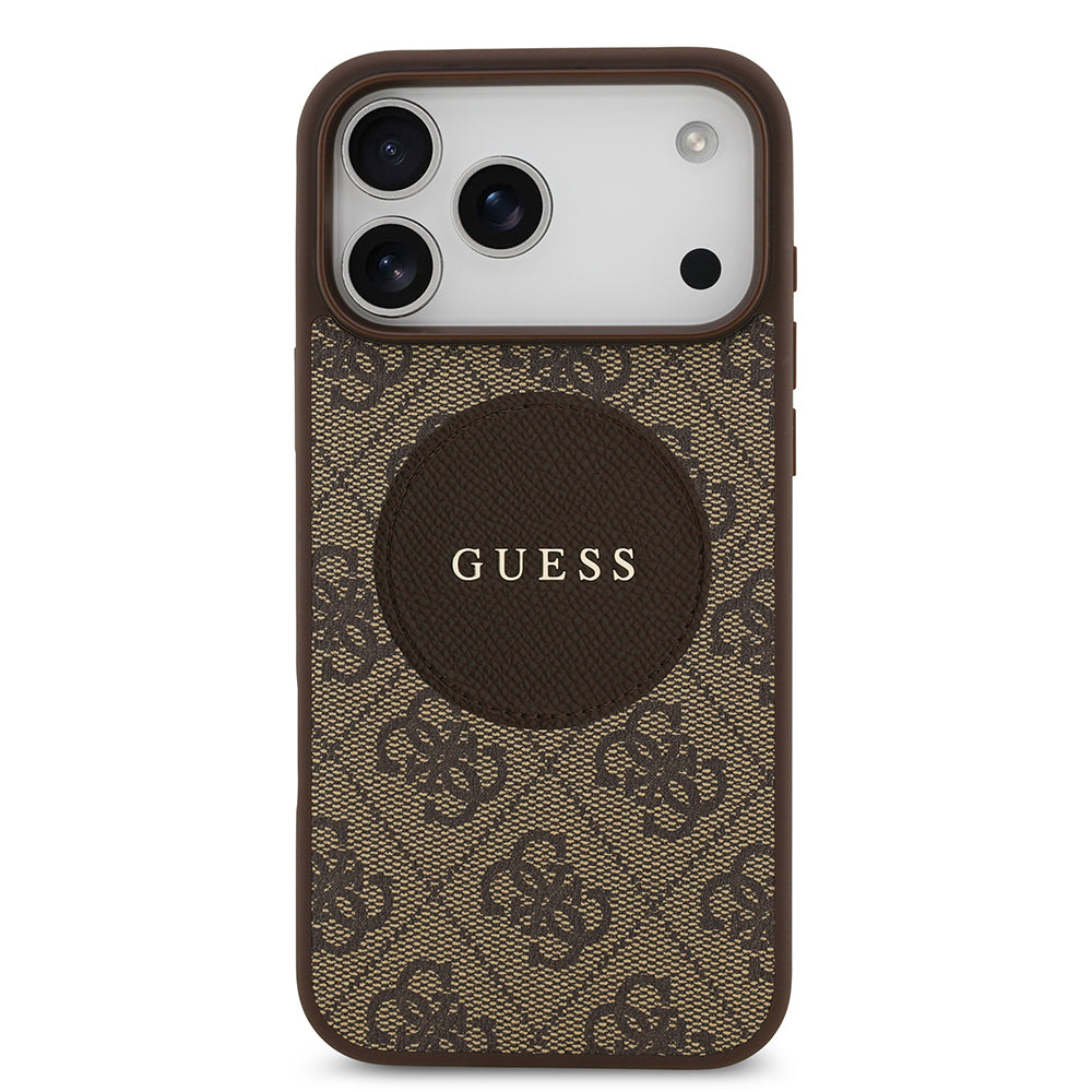 iPhone 17 Pro Max Kılıf Guess Orijinal Lisanslı M-safe Şarj Özellikli Yazı Logolu Circle Classic Kılıf