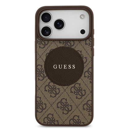iPhone 17 Pro Max Kılıf Guess Orijinal Lisanslı M-safe Şarj Özellikli Yazı Logolu Circle Classic Kılıf