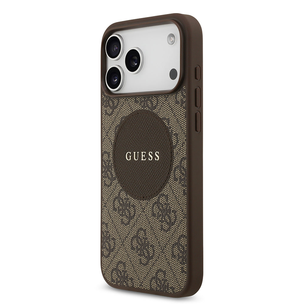iPhone 17 Pro Max Kılıf Guess Orijinal Lisanslı M-safe Şarj Özellikli Yazı Logolu Circle Classic Kılıf