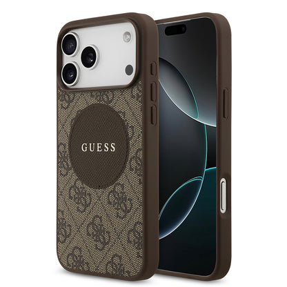 iPhone 17 Pro Max Kılıf Guess Orijinal Lisanslı M-safe Şarj Özellikli Yazı Logolu Circle Classic Kılıf