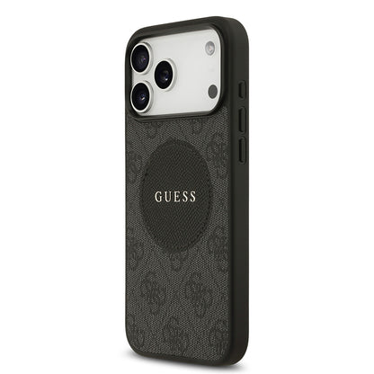 iPhone 17 Pro Max Kılıf Guess Orijinal Lisanslı M-safe Şarj Özellikli Yazı Logolu Circle Classic Kılıf