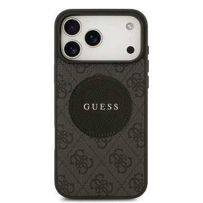 iPhone 17 Pro Max Kılıf Guess Orijinal Lisanslı M-safe Şarj Özellikli Yazı Logolu Circle Classic Kılıf